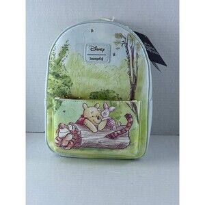 Loungefly Disney Winnie The Pooh Trio Log Hundred Acre Woods Mini Backpack Bag